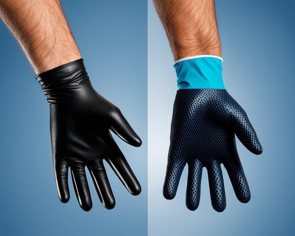 nitril handschoenen versus latex handschoenen