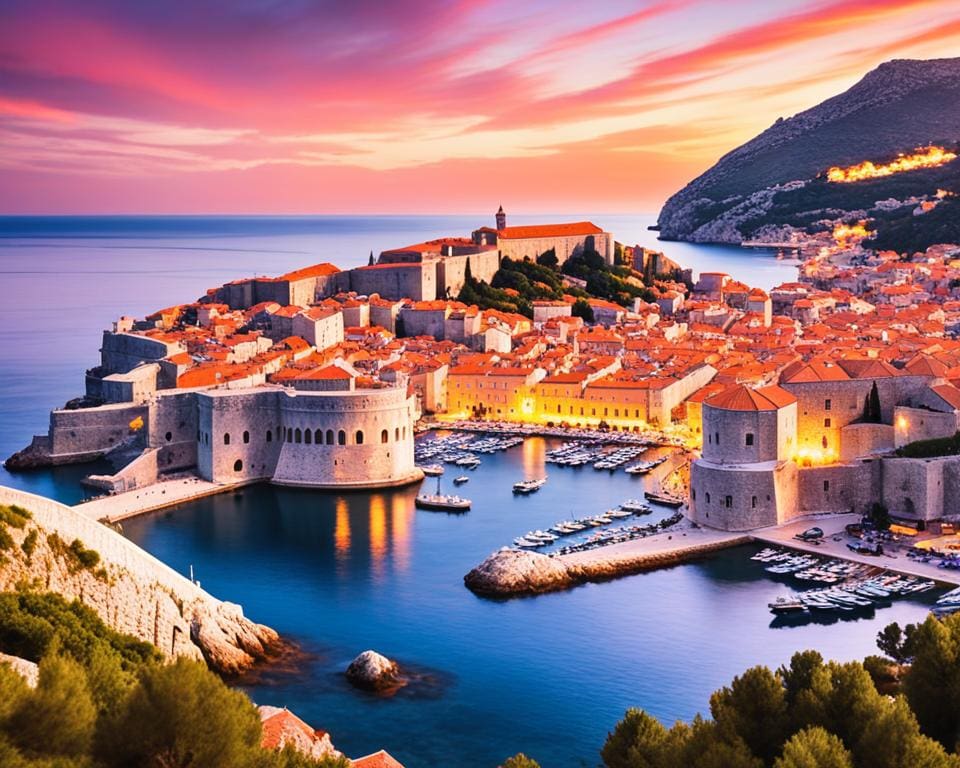 Ontdek Dubrovnik's schoonheid bij zonsondergang