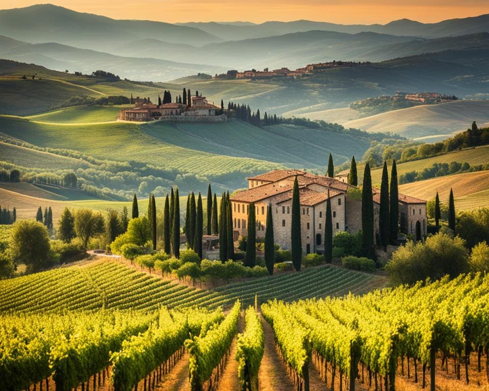 Toscane wijngaarden