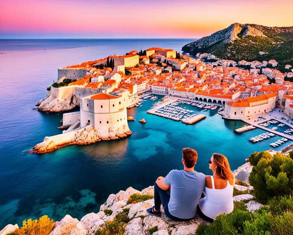 Zonsondergang in Dubrovnik