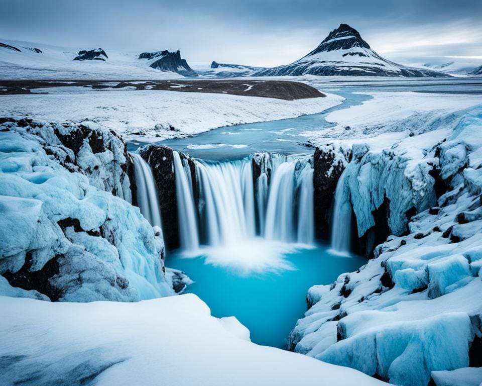 schoonheid van de IJslandse watervallen en gletsjers