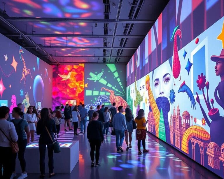 Bezoek een museum met interactieve kunstinstallaties