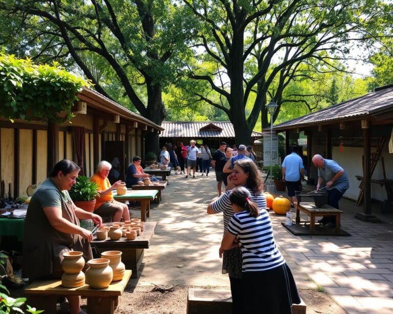 Bezoek een openluchtmuseum met ambachtelijke demonstraties