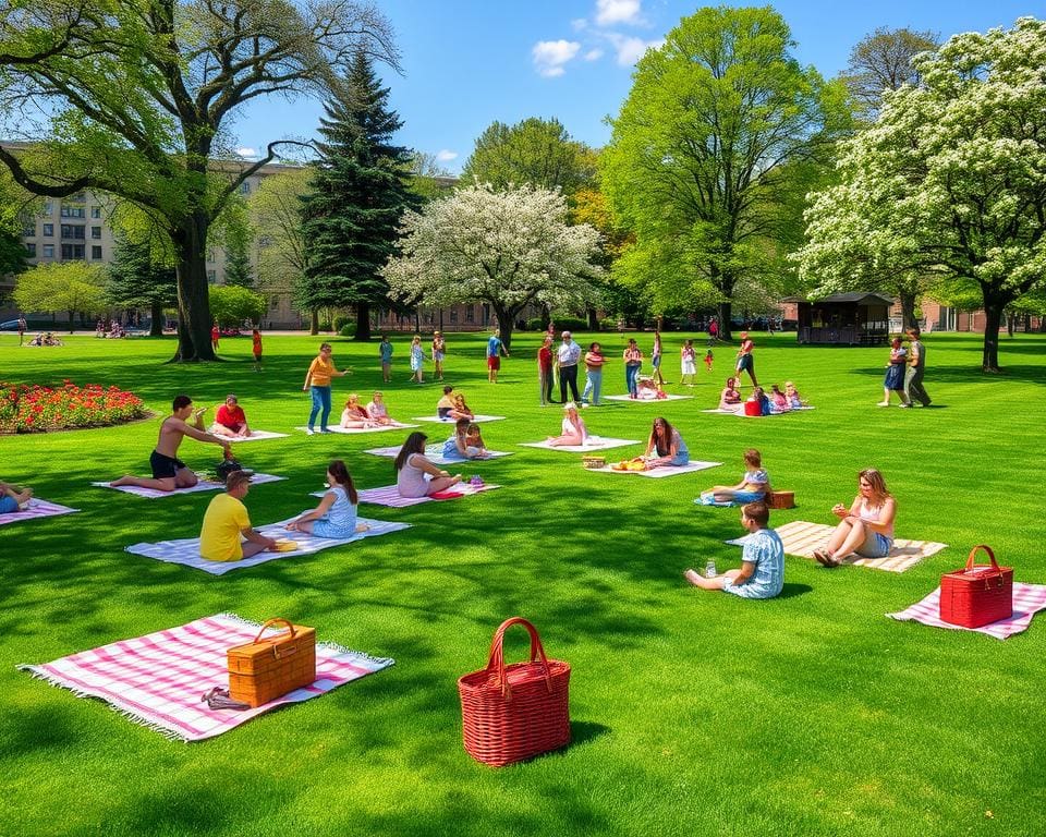 Geniet van een dag vol picknicken en spelletjes in het park