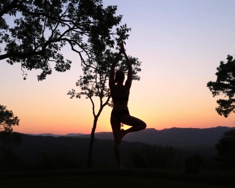 Probeer een openlucht yogasessie bij zonsopgang