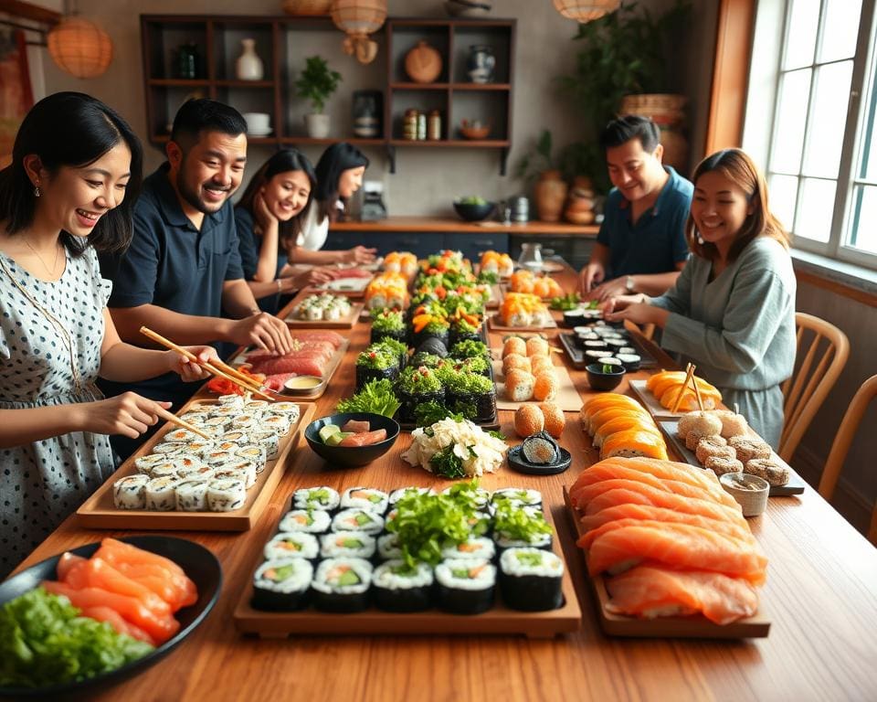 Probeer een workshop sushimaken met vrienden