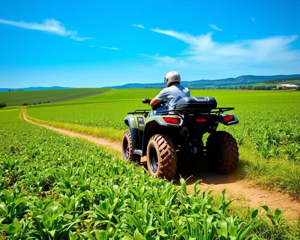 Quad gebruik in de landbouw