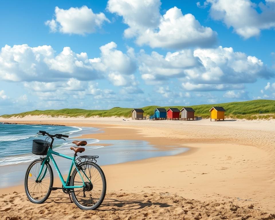 fietsen langs de kust