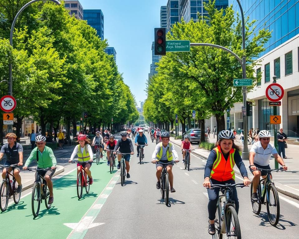 fietsveiligheid in de stad