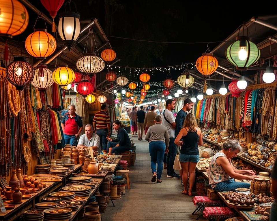 handgemaakte items op avondmarkt