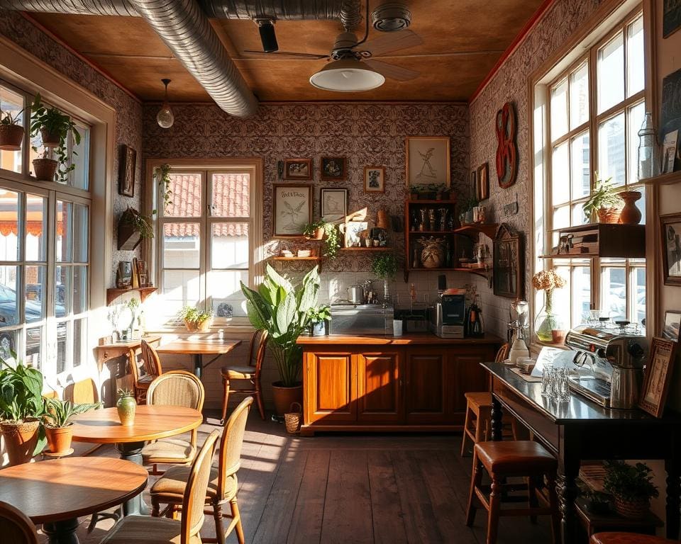 ontdek een verborgen stadscafé met vintage interieur