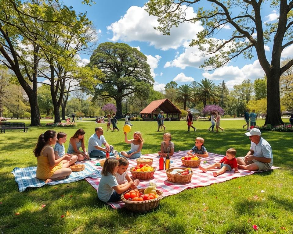 picknicken in het park