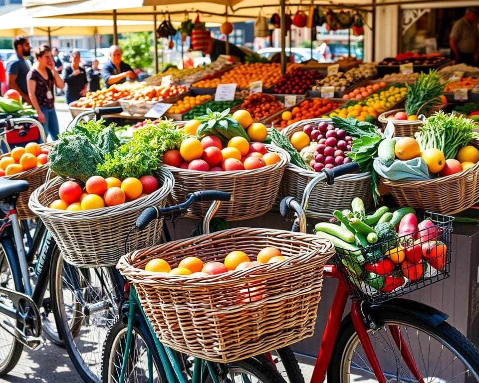 Fietsmanden voor gemakkelijk boodschappen doen