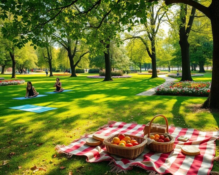 Parkdag met yoga, meditatieve wandelingen en picknick