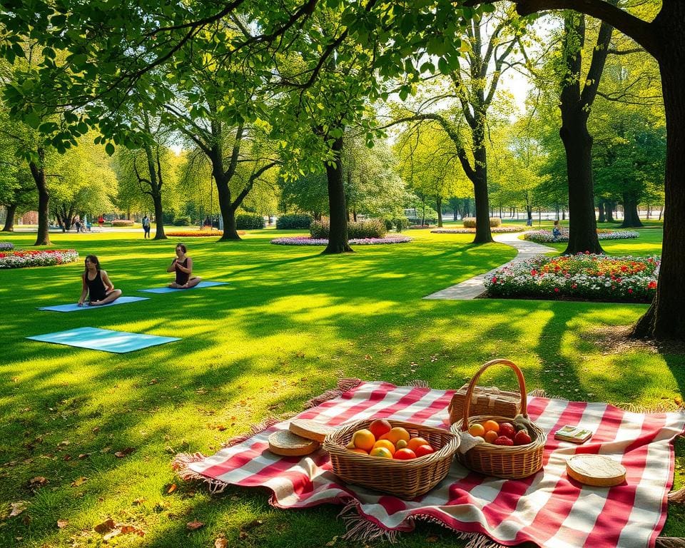 Parkdag met yoga, meditatieve wandelingen en picknick